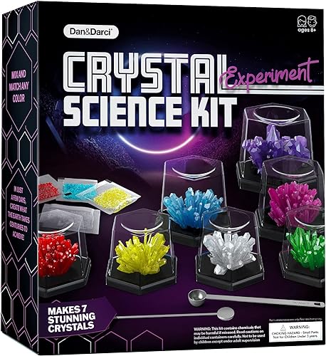 Dan&Darci Kit de cultivo de cristal para niños, experimentos científicos, regalos para niños y niñas de 8 a 14 años de edad, juguetes para