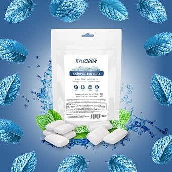 Xylichew Xylitol Gum - Sugar Free Chewing Gum - Ice Mint, 500 Count