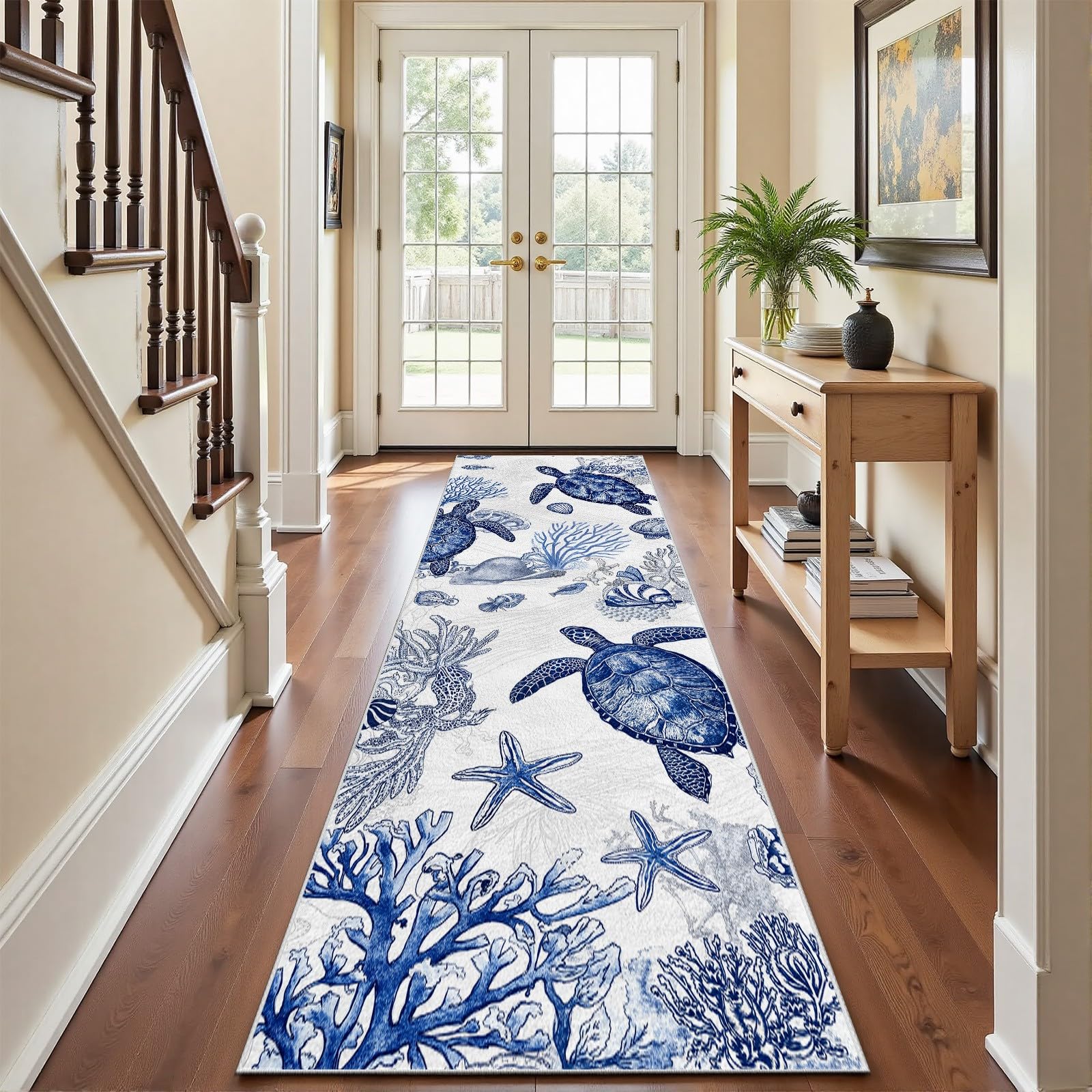 Küste Schildkröte Flur Teppich Läufer 60x150 cm, Nautisch Maritim