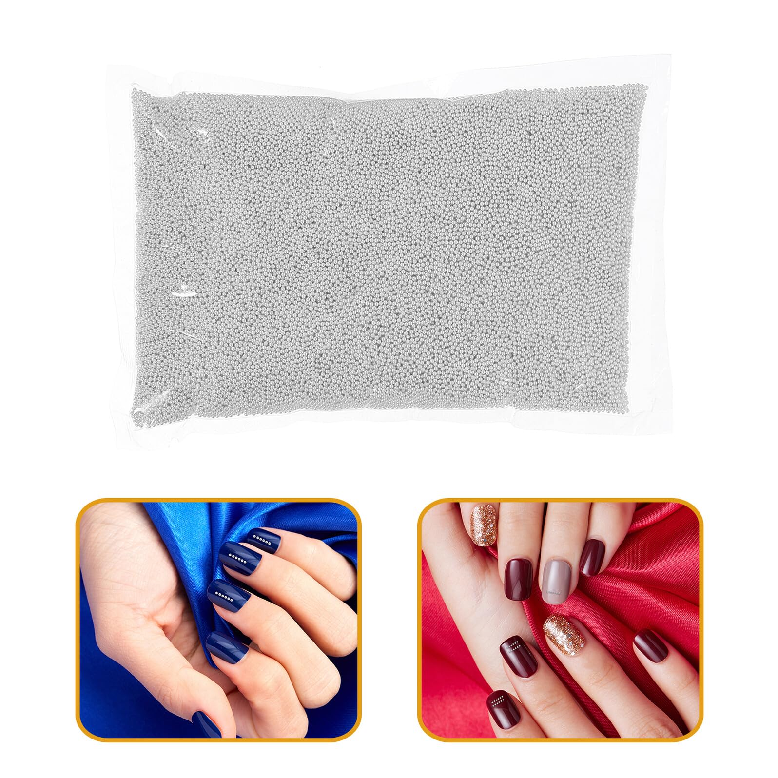 Perline Metalliche per Unghie di Mini Perline Decorative per Nail Art Accessori per Manicure da Donna Forniture per Unghie per Decorazione Artistica