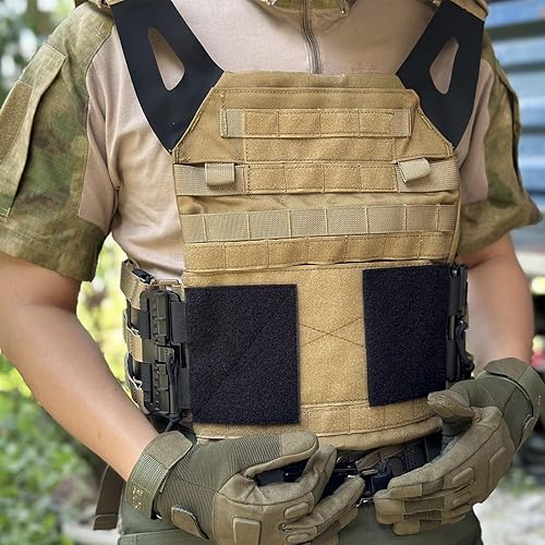 Miniatura 7 de tactifans Paquete de 2 chalecos MOLLE con hebilla de liberación rápida con hebilla de liberación rápida, chaleco adaptador de desconexión rápida,