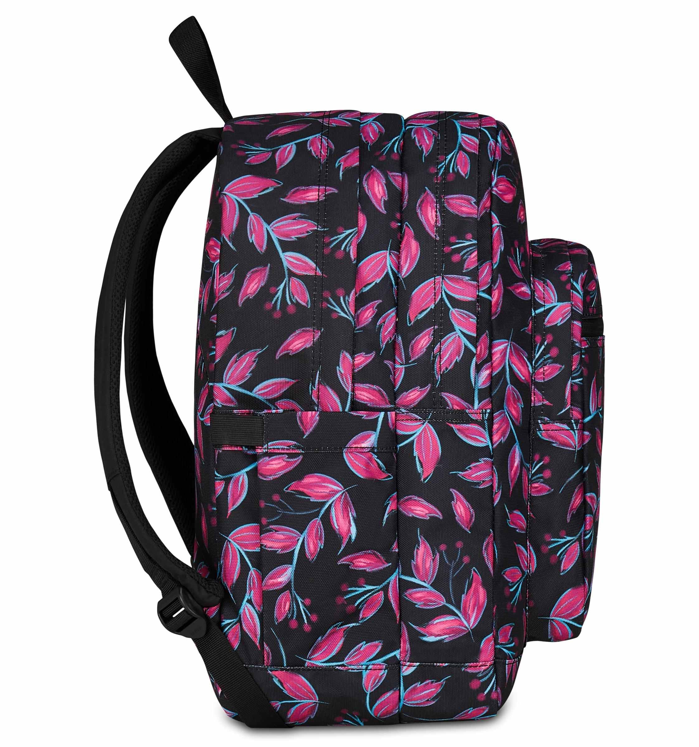 Invicta Zaino Scuola Jelek, Rosa, Doppio Scomparto Con Tasca per PC e Tasca per Borraccia, 34 lt, Scuola Media e Superiore, Zaino Ragazza