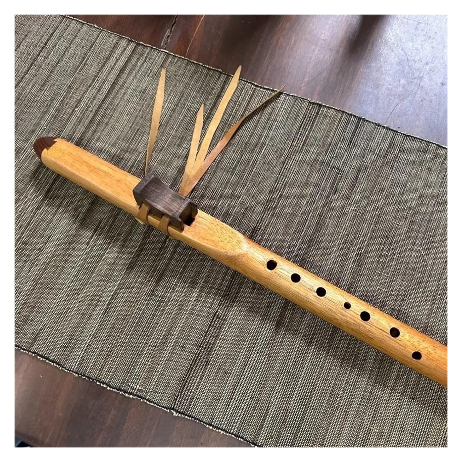 Sopranblockflote Holzblockflöte, 6-Loch-Musikflöten, tragbare 8-Loch-Holzblasinstrumente(42cm)