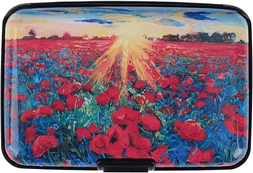 Miniatura 2 de Tarjetero pequeño para tarjetas de crédito, cartera delgada RFID de metal, tarjetero para tarjetas de visita, estuche de identificación para mujeres