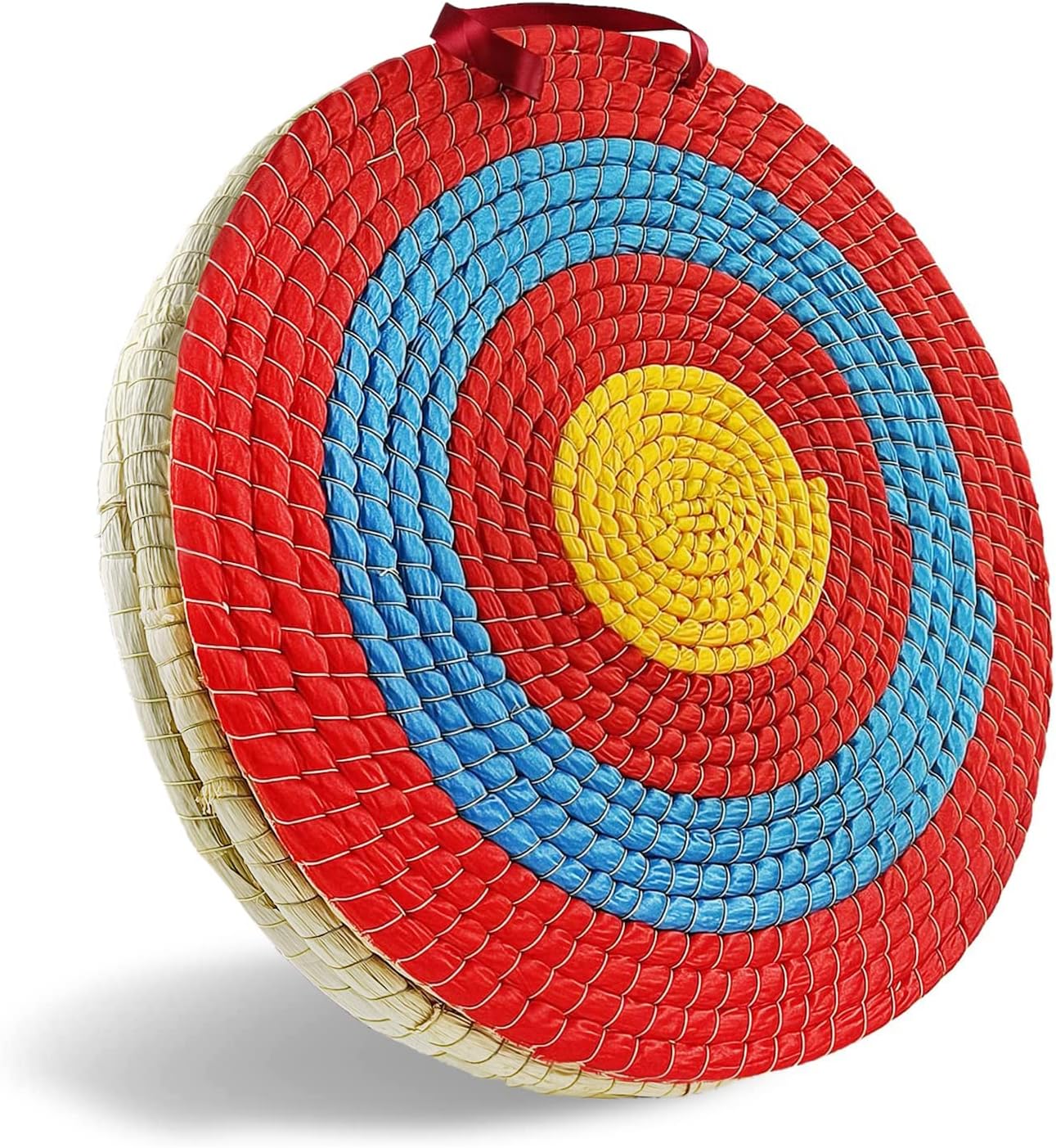 Seektop Archery Targets for Backyard, 3 Layers Archery Target Shooting Bow Coloured Rope Target, Traditional Solid Straw Round Arrow Target for Outdoor Hunting Shooting Practice