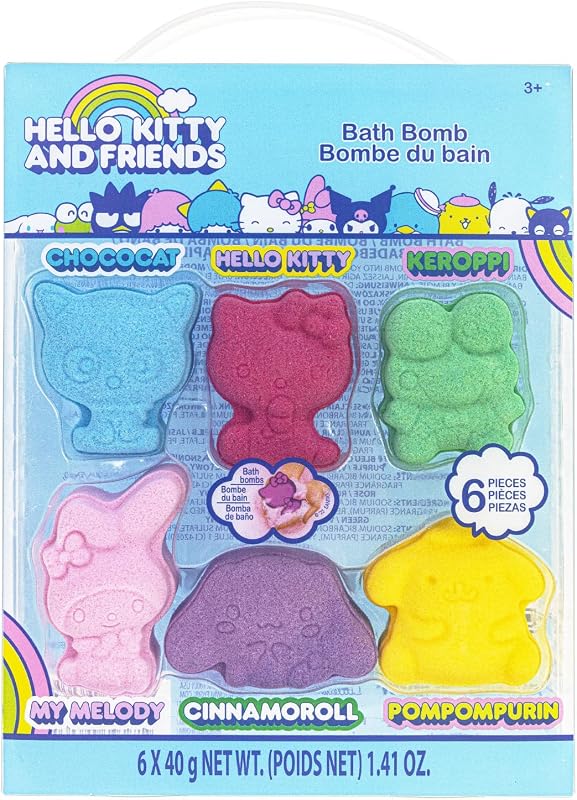 Conjunto de Bombas de Banho Hello Kitty com 6 Unidades, Fragrância de Chiclete