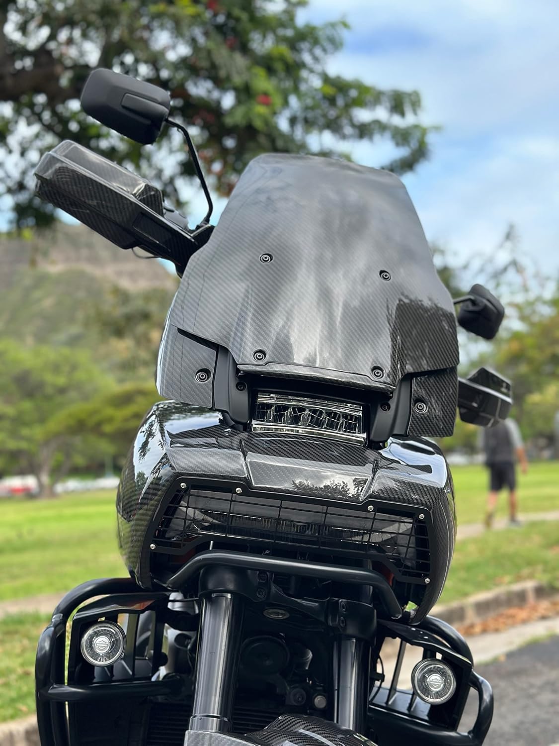 Bestem Carbon Fiber Front Fairing Head Cowl for Harley Davidson Pan America 1250 2021+ Twill