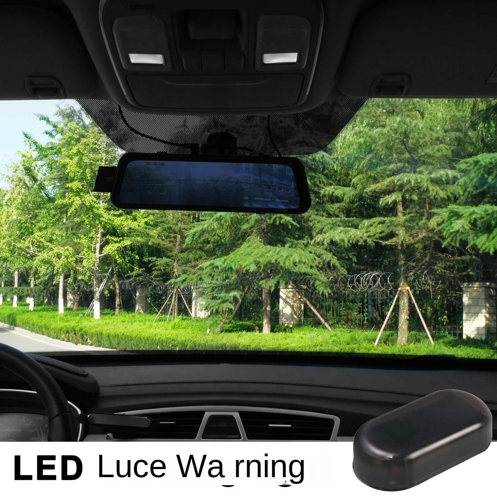 Luce Di Allarme Finta Per Auto - Lampeggiante A LED Solare/USB, Sensore Di Luce, Antifurto Per Auto, Moto, Bici