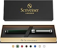 Vista 11 de Pluma de bola de acero inoxidable Scriveiner - Impresionante pluma de lujo de metal con acabado cromado plateado, repuesto de tinta Schmidt