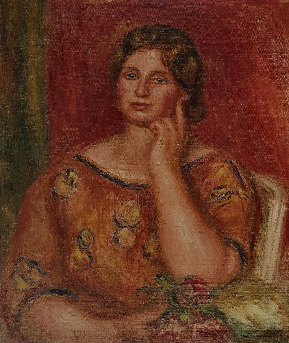 Renoir Portrait de Gertrude Osthaus tableau déco rétro chic