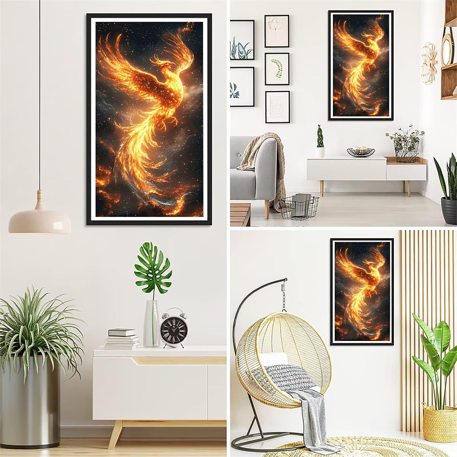 5D Diamentowe Malarstwo Zestaw Zwierząt Fantazyjne DIY Diamentowe Malowanie, Nowoczesny Haft Krzyżowy, Kreatywny Prezent Artystyczny, Kompletny Zestaw Haftów Początkujących, Dekoracja ścienna 70 x 140