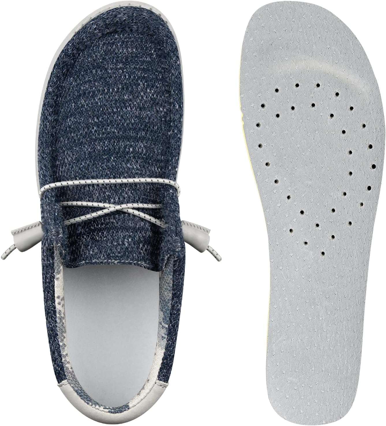 Endoto Classic Insoles for Hey Dude Men's Wally Shoes Replacement, Footwear Inserts Comfortable & Light-Weight - 45 EU