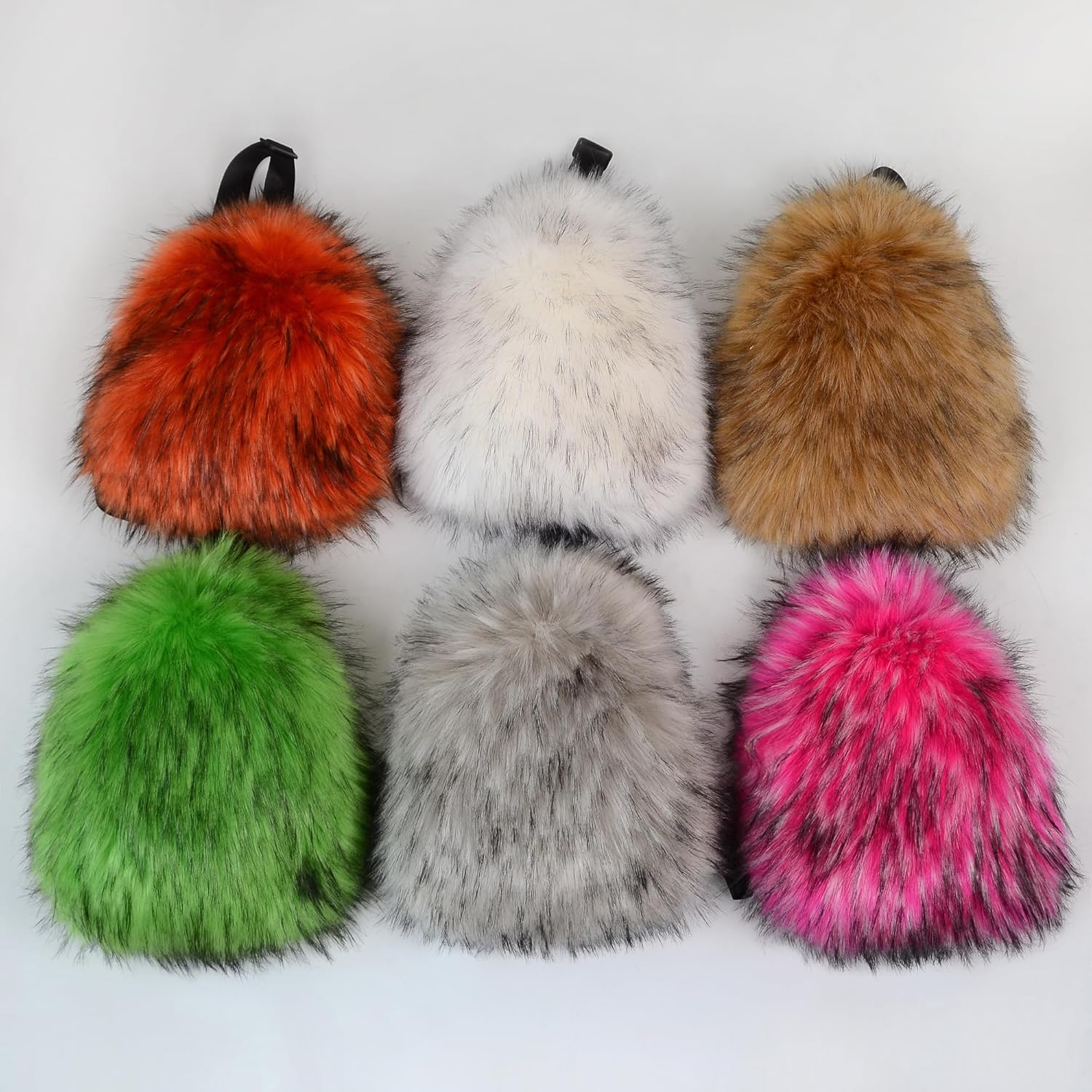 WOVOIE Sling Bag for Women Crossbody Chest Bag Cute Purse Fuzzy Fur Bag for Outdoor Hiking Trips