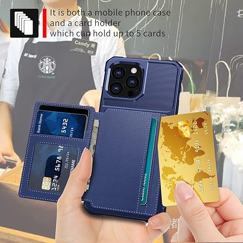 Miniatura 6 de Asuwish Funda de teléfono para iPhone 13 Pro Max 2021 de 6.7 pulgadas con protector de pantalla de vidrio templado y ranura para tarjeta de crédito