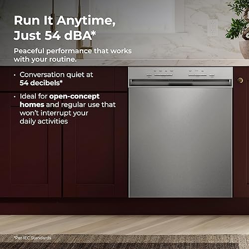 Miniatura 7 de Kenmore 2214785 - Lavaplatos híbridos prémium de 24 pulgadas, UltraWash, MoreSpace con estante ajustable, alta temperatura y lavado inteligente, 12