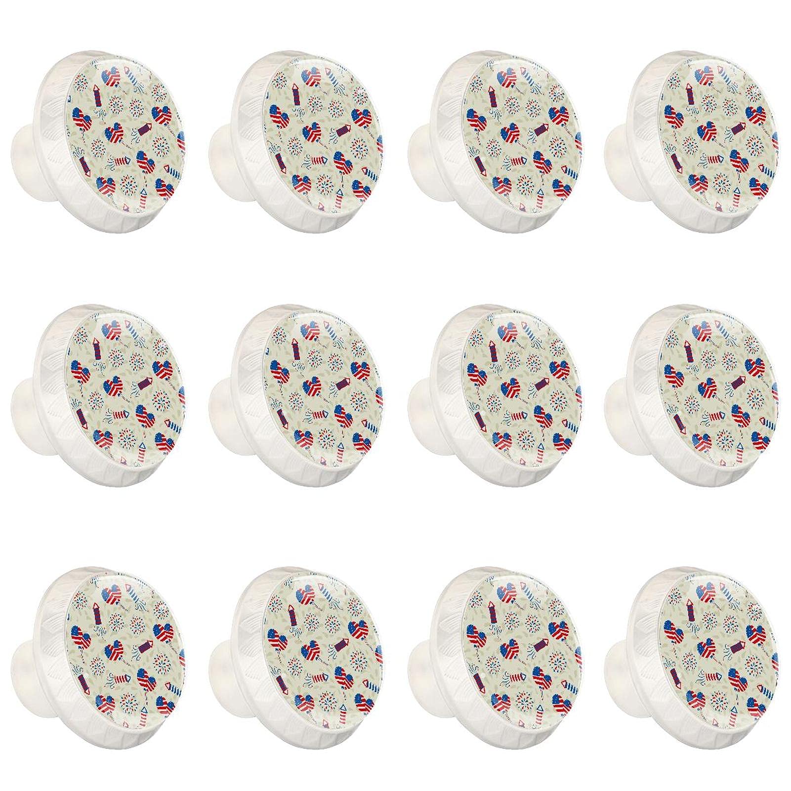 Boutons de placard de cuisine et poignées de tiroirs de commode ronds design cœur 12 pièces