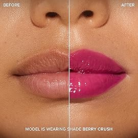 Too Faced Lip Injection Maximum Plump Extra Strength Lip Plumper Gloss | Hydrating, Volumizing, + Plumping, 0.14 Fl Oz, Berry Crush (Vibrant Fuchsia Berry)