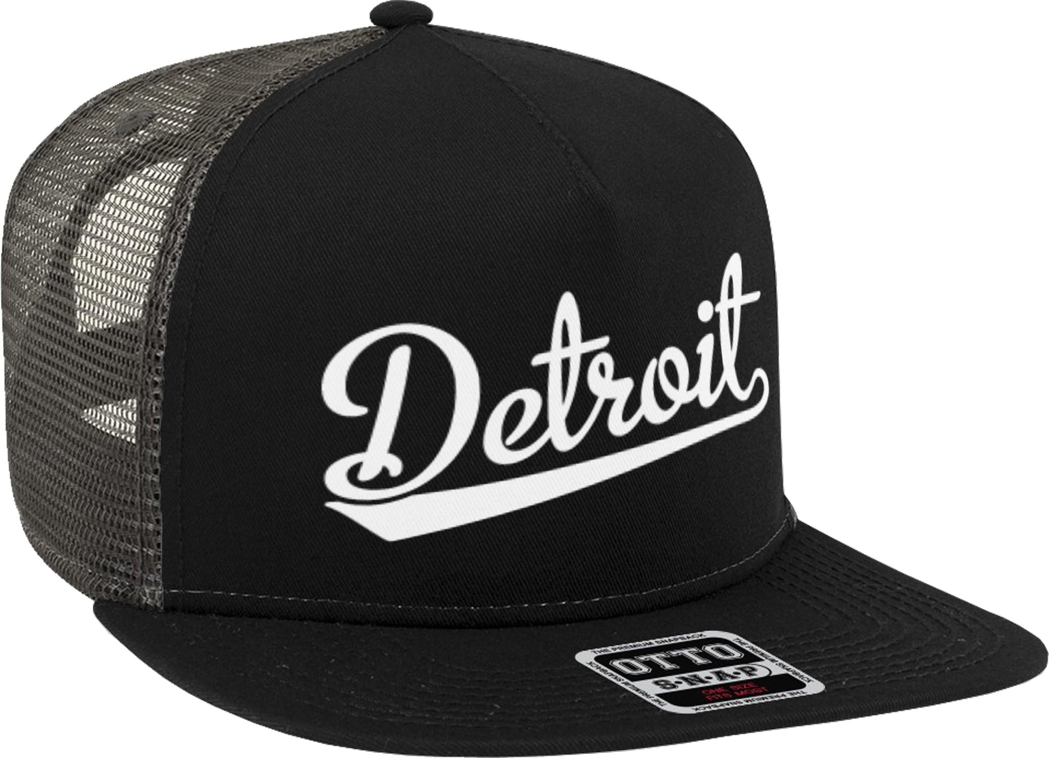 NOFO Clothing CoDetroit Script Baseball Font Snapback Trucker Hat