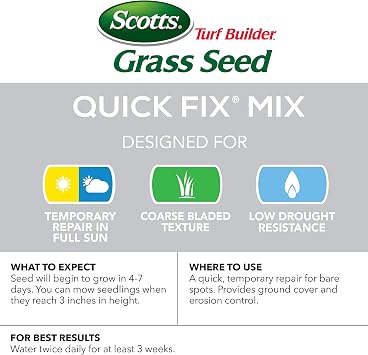 Scotts Turf Builder Grass Seed Quick Fix Mix, 3 lbs. (6-Pack)