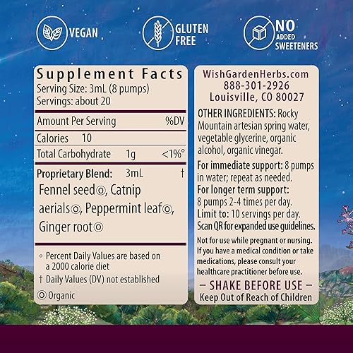 Miniatura 10 de WishGarden Herbs Digestive Rescue - Tintura de alivio digestivo a base de hierbas naturales, suplemento orgánico para malestar estomacal, gas,