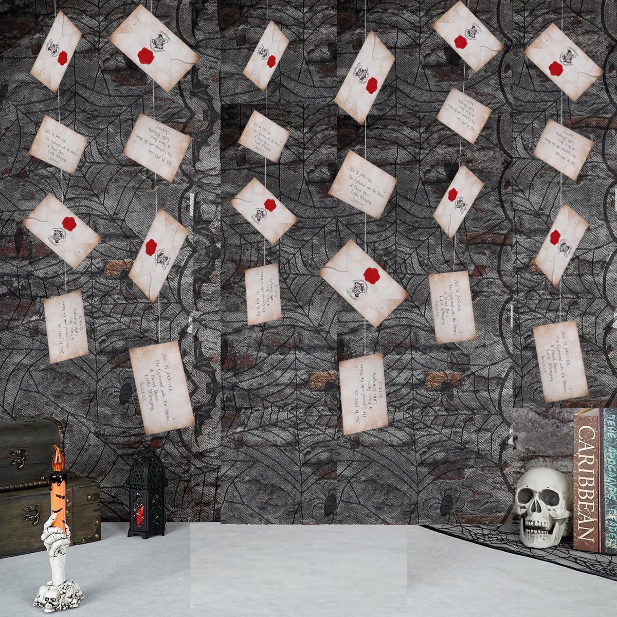 2 Bannières Lettres Acceptance Sorcier - Déco Thème Magie Harry Potter Pour Fête Halloween | Enveloppes Volantes 14,7x8,9 Cm