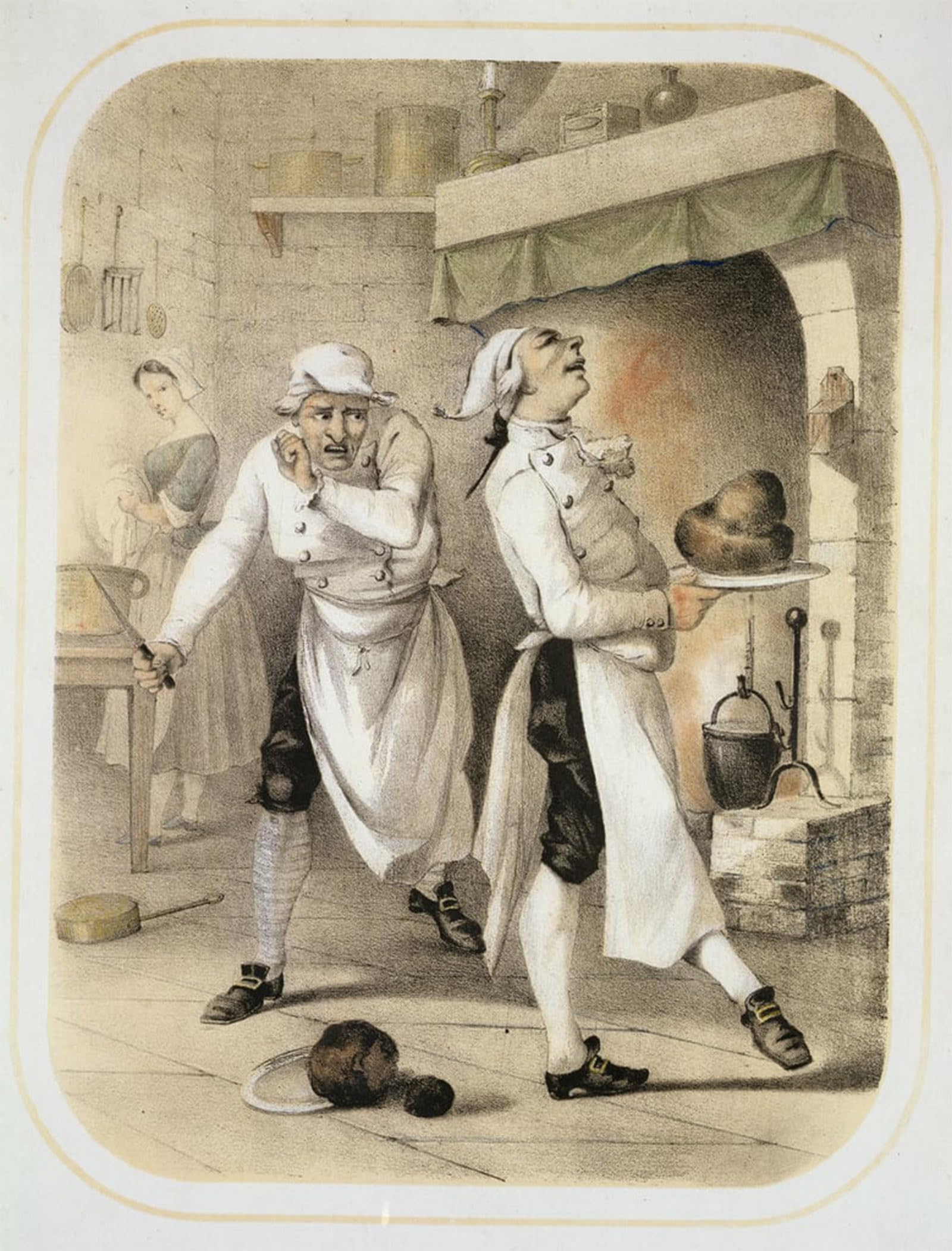SERENDIPITP Vintage Wall Art Canvas Nordic Poster Canvas Print Picture in the Kitchen From a Series of Prints Depicting by Louis Leopold Boilly Wall Art Poster for Home Decor 60x90cm