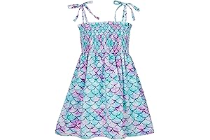 Elegant Sleeveless Sling Straps Floral Printed Mermaid Toddler Outfit for Beach Holiday