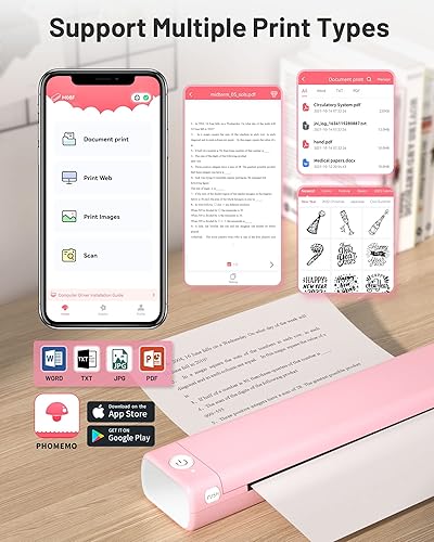 Miniatura 8 de Itari Impresora de transferencia térmica P831, impresoras portátiles inalámbricas para viajes, M08F térmica portátil Bluetooth tatuaje