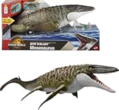 Jurassic World Rebirth Bite N Blast Mosasaurus Action Figure & Mini Dilophosaurus&comma; Wide Jaw Dinosaur Toy&comma; Movie-Accurate Posable&comma; Digital Play