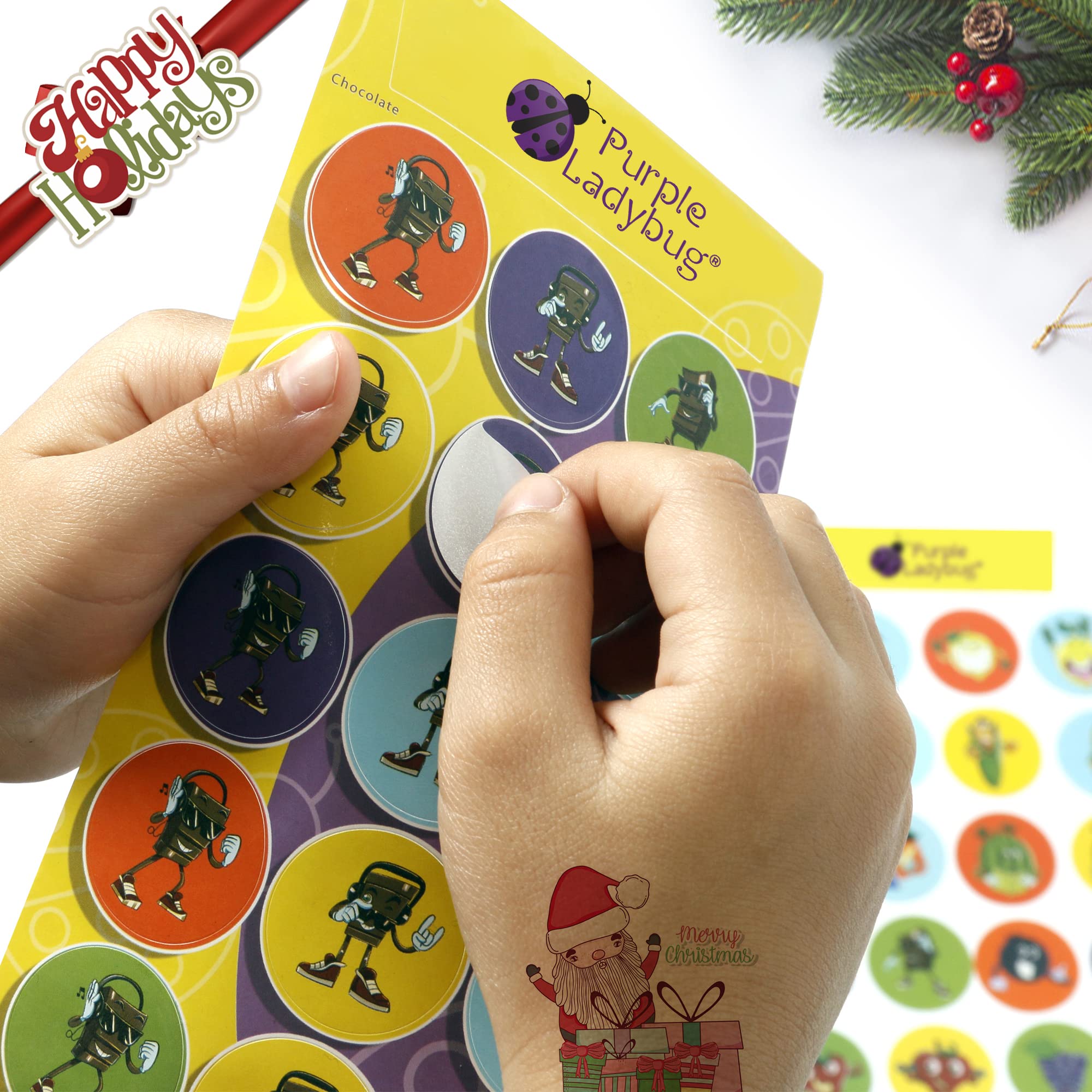 Purple Ladybug 45 Sheets of Scratch and Sniff Stickers for Kids