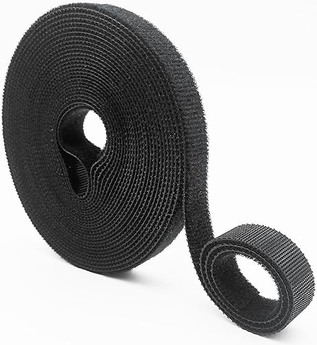 Matenf Correas de velcro de doble cara, autoagarre, 12 pulgada, cortadas a longitud, resistentes, correas de cable de envoltura rápida, rollo de