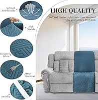 Vista 451 de Fundas 100% impermeables para sofá reclinable seccional, fundas para sofá reclinable en forma de L, funda para sofá seccional de esquina