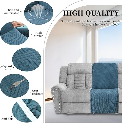 Miniatura 451 de Fundas 100% impermeables para sofá reclinable seccional, fundas para sofá reclinable en forma de L, funda para sofá seccional de esquina en forma de