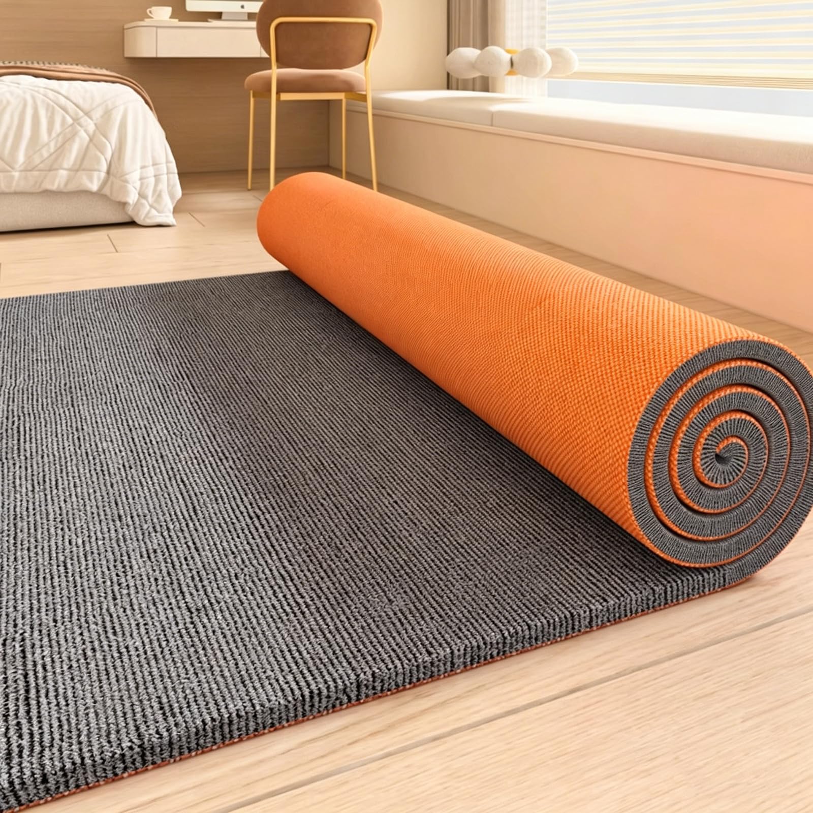 Alfombra absorbente para entrada de terraza y recibidor felpudo antideslizante de 90x90cm gris
