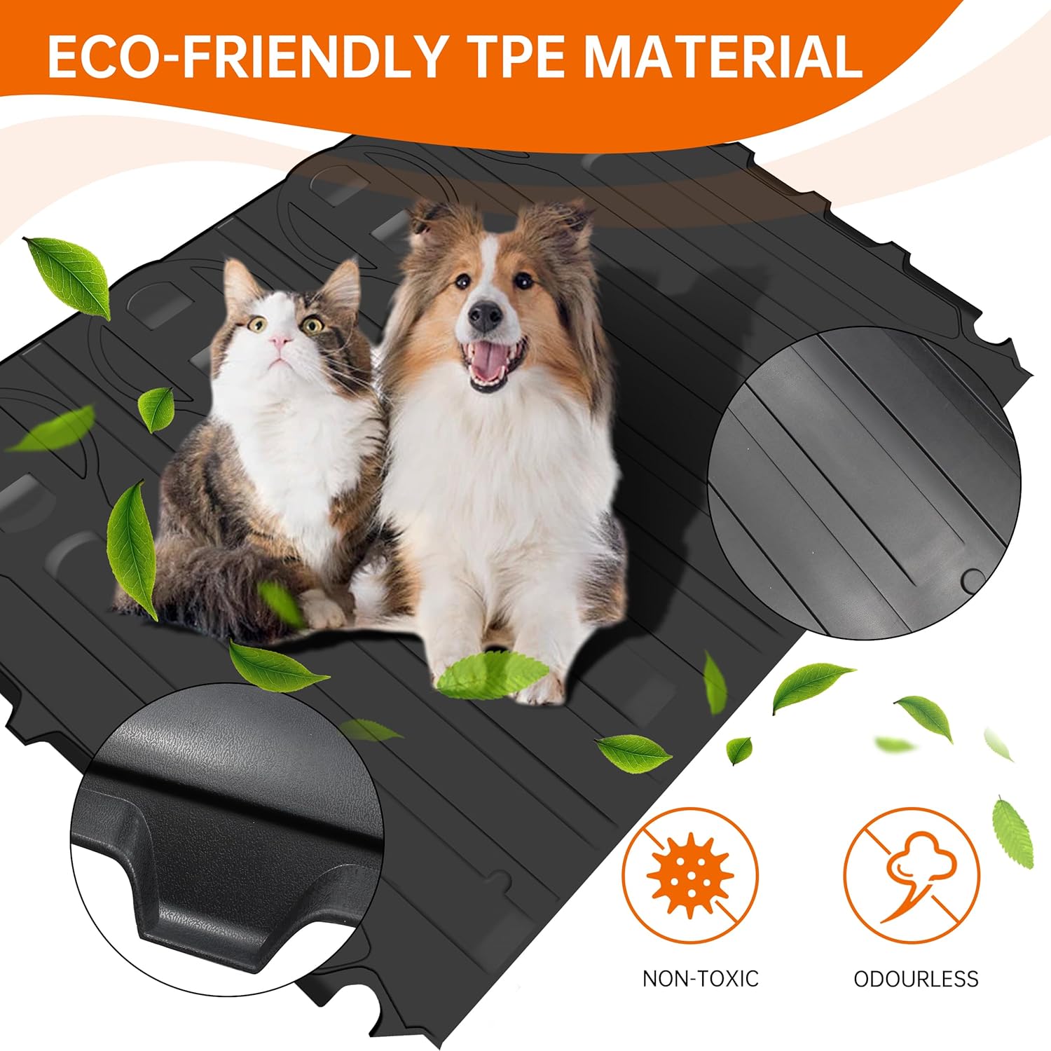 UTV TPE Bed Mat Liner Compatible with 2024 2025 Polaris Ranger XD 1500 Accessories Rubber Cargo Bed Mat Slush Liner All Weather Protection Replacement for 2889106