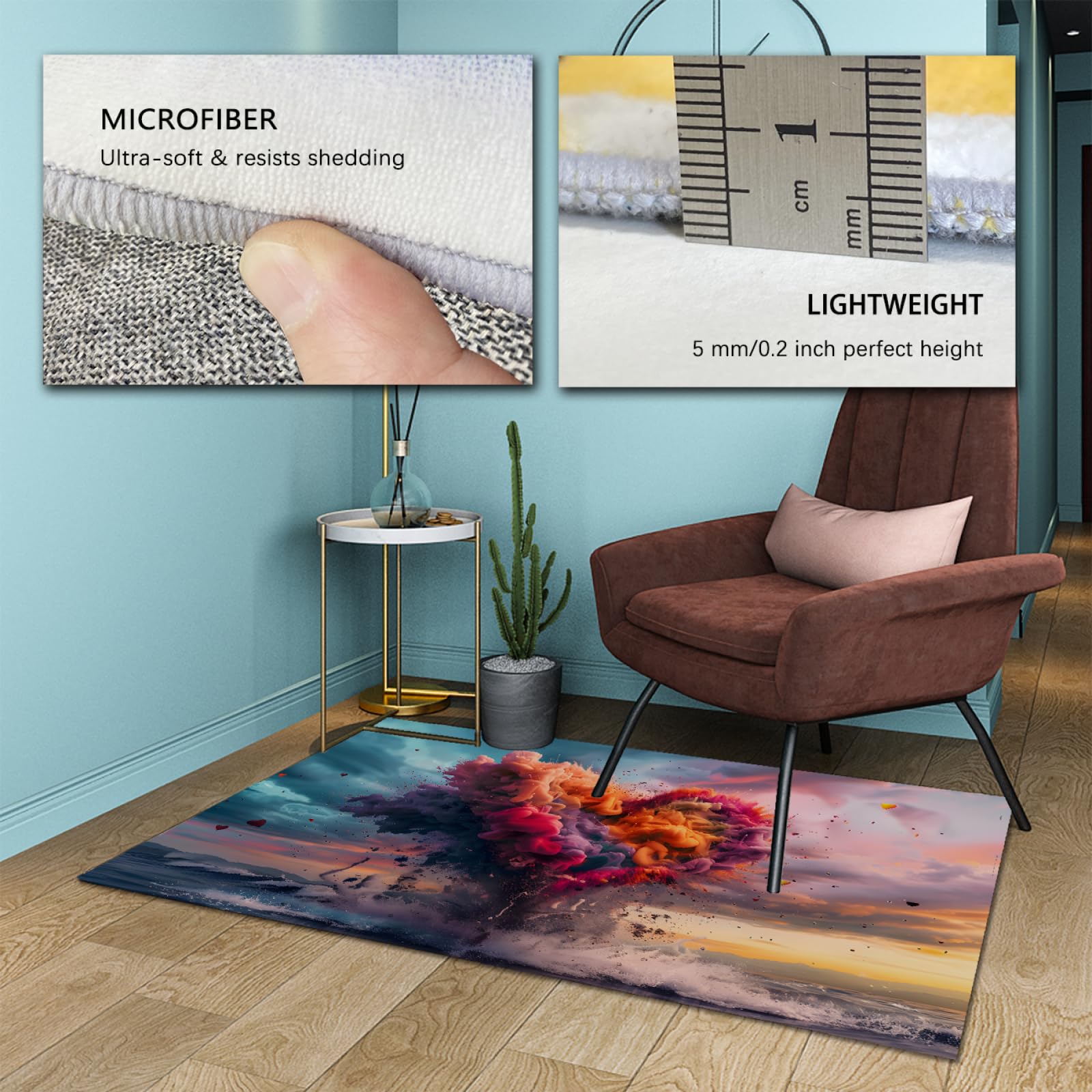 Dywaniki o dużej powierzchni w stylu skandynawskim bohema roślina kwiatowe wzory dywan lekki składany antypoślizgowy dywan do sypialni salonu 90 x 180 cm
