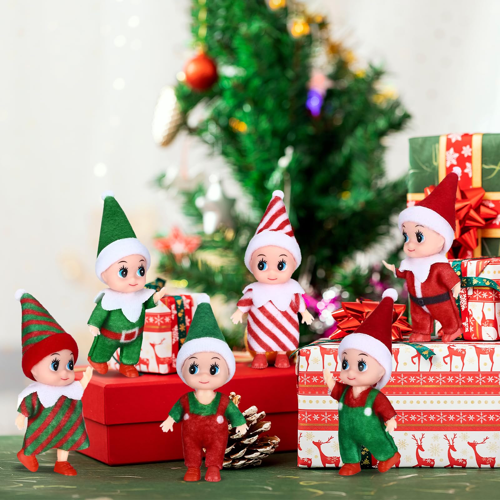 HUAWELL 2er-Set Weihnachtselfen Plüsch – Biegsame 'Naughty Elf' Puppen Ca. 30,5 Cm – Flexibel & Langlebig