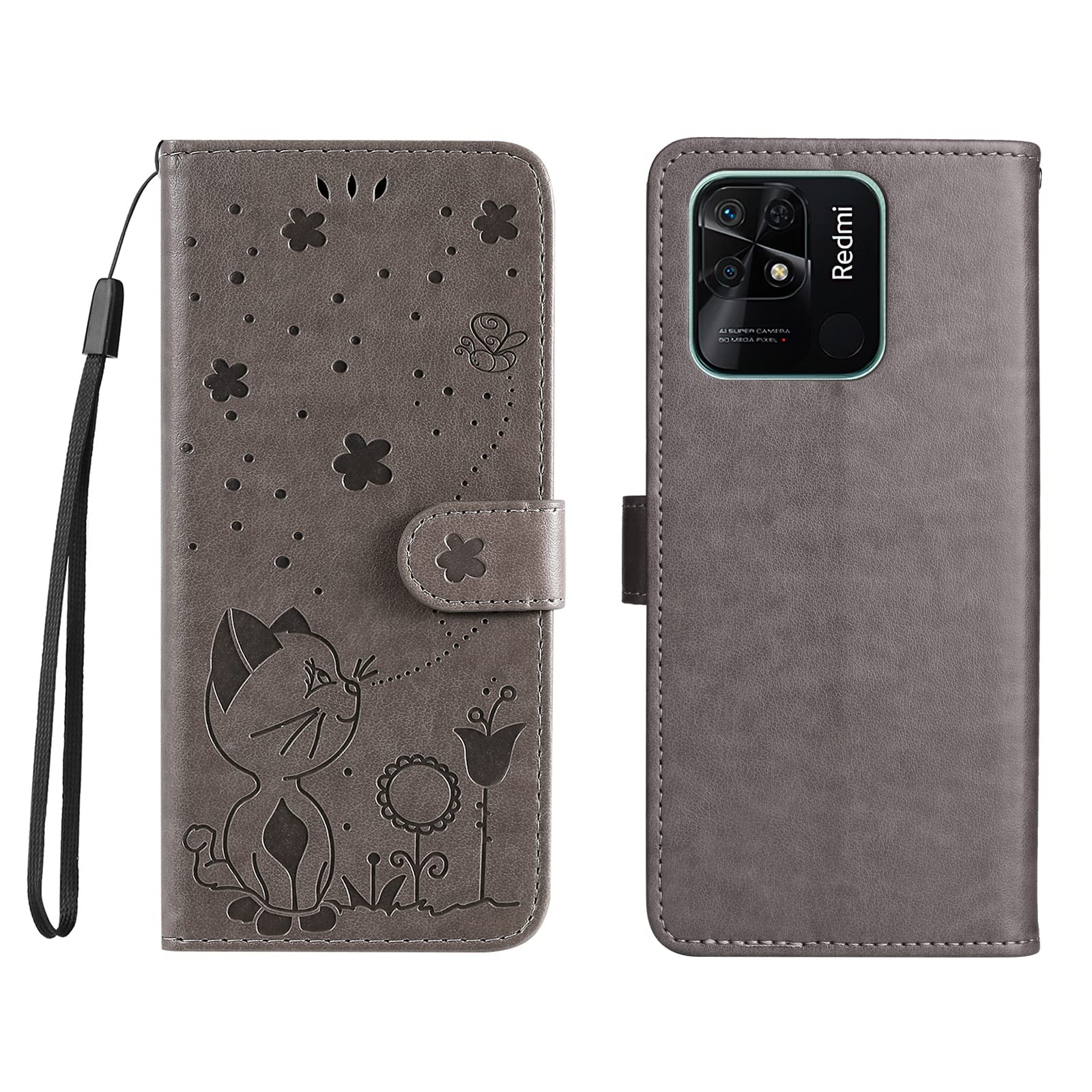 SHIEID Custodia per Xiaomi Redmi 10C, per Xiaomi Redmi 10C Cover Portafoglio Pelle Sintetica con TPU, Supporto Stand, Chiusura Magnetica Slot Flip Case per Xiaomi Redmi 10C, Rosa