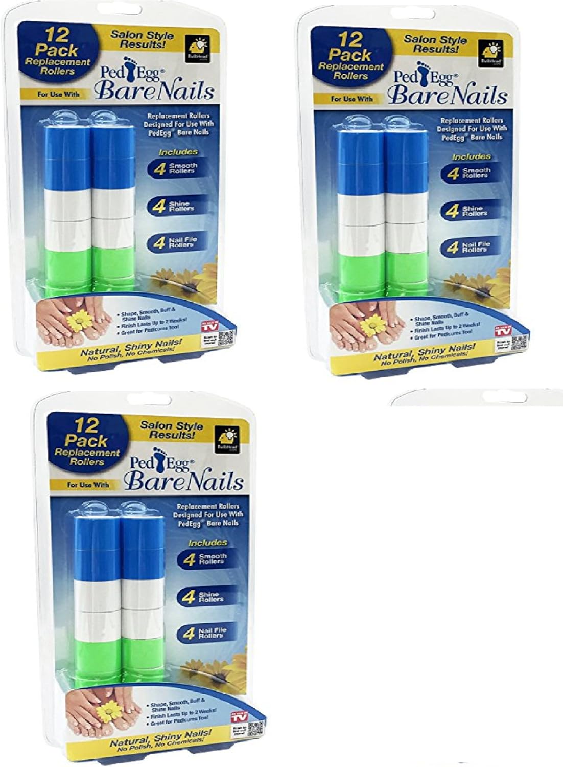 PedEgg Bare Nails Roller Refills for the Electronic Nail Care System