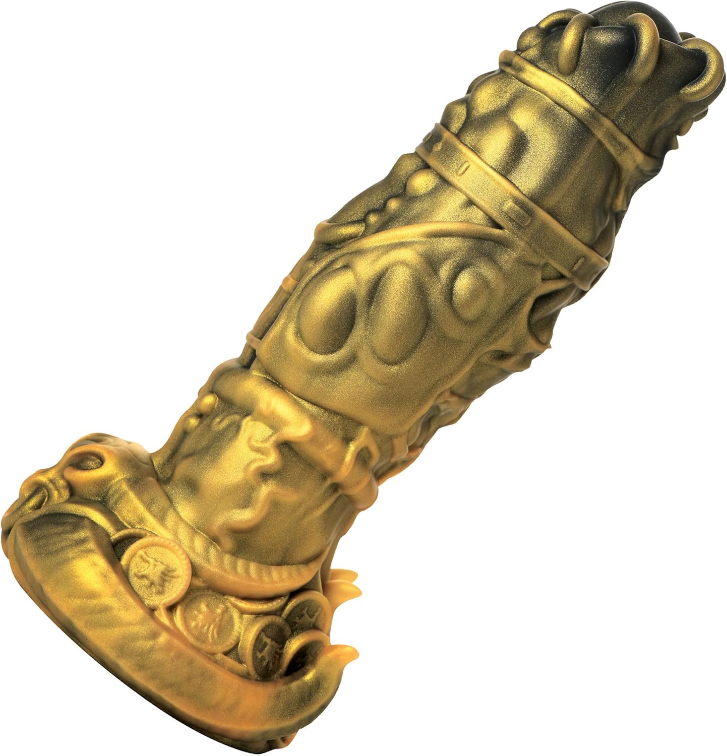 CREATURE COCKS King Minotaur Premium Silicone Dildo - Sex Toys for Beginners Men Women & Couples. Fantasy Dong with Suction Cup Base & Harness Compatible, 1 Piece - Gold