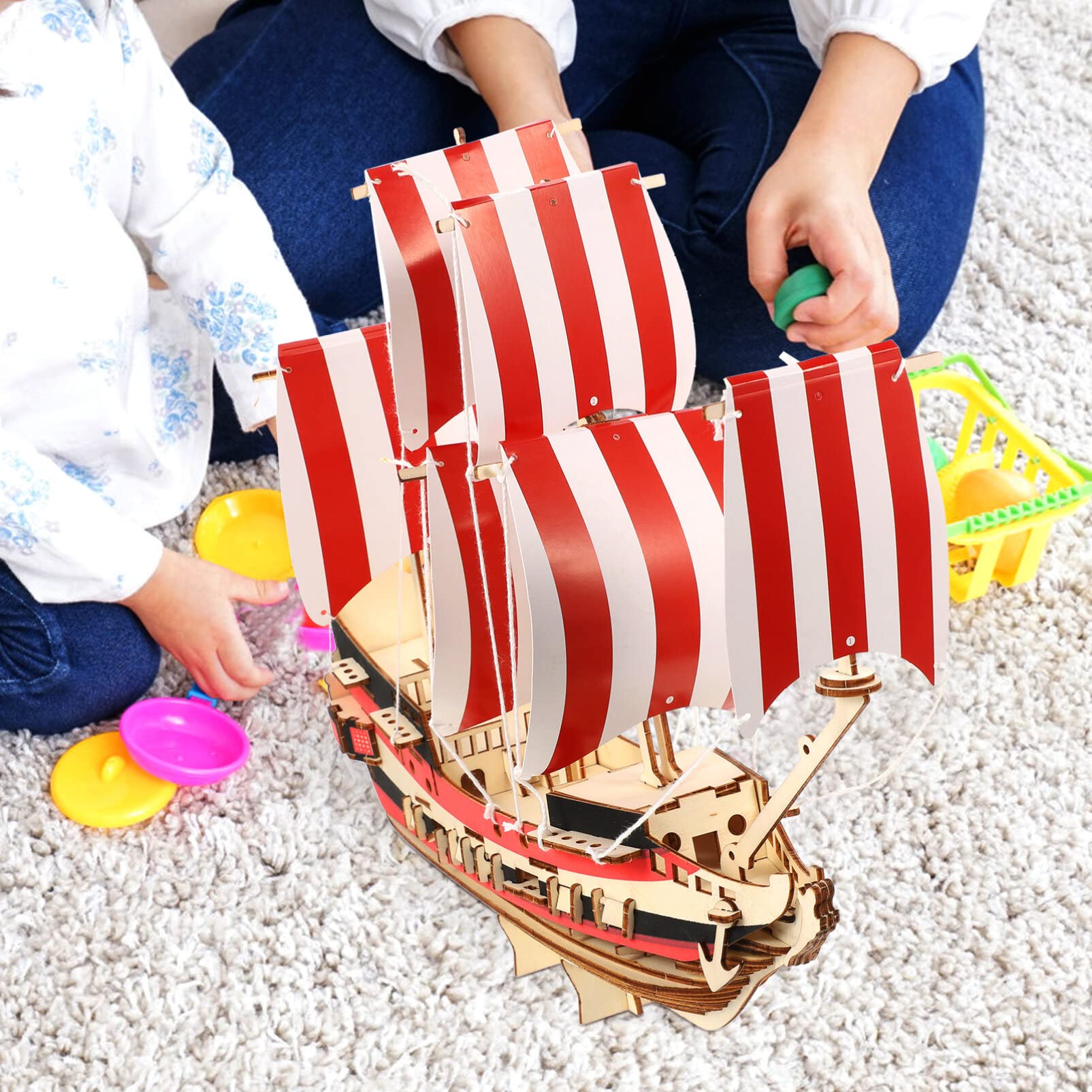 Holz Segelboot Puzzle - 2 Bausätze Für Erwachsene & Kinder