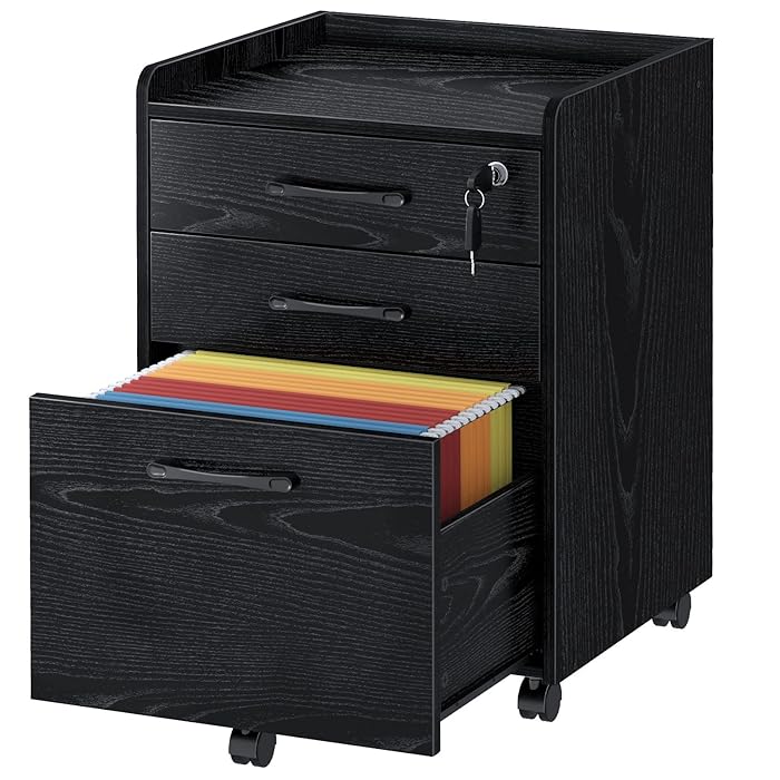Buy Rolanstar File with Lock & 3 Drawer, Rolling Mobile