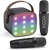 YLL Mini Karaoke Machine with 2 Wireless Microphones, TOP Kids Gifts for Girls Ages 3, 4, 5, 6, 7, 8, 9,10,11,12 +Year Old, 4-12 Years Old Birthday Toy Gift for Girls Boys Party (Black)