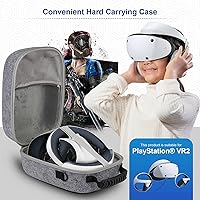 Vista 7 de QYCHHJ Hard Carrying Case for PlayStation VR2 All-in-One VR Gaming Headset and Touch Controllers, Portable Travel Cover Storage Bag with Shoulder