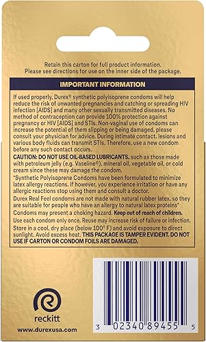 Miniatura 12 de Durex Avanti Bare RealFeel Condón sin látex, 89455, 3 Count, 1, 1