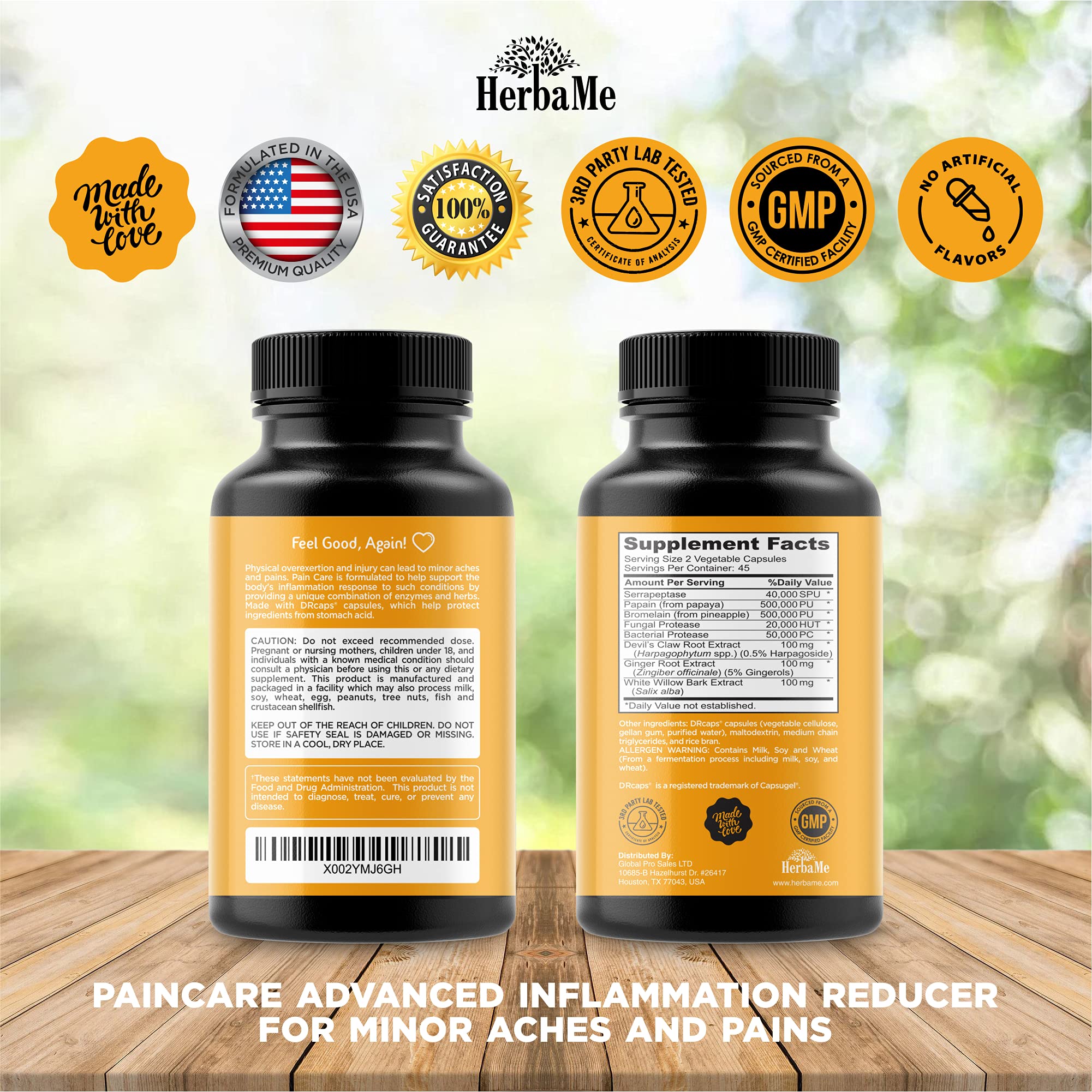 Buy HerbaMe AntiInflammatory Supplement, Proteolytic Enzymes with