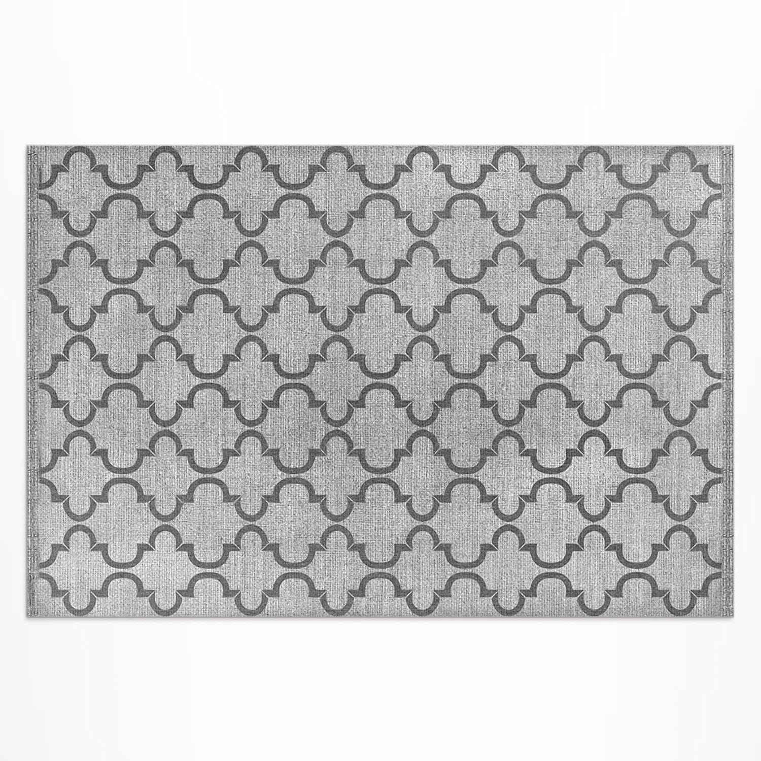 Tapis extérieur géométrique oriental PVC 140x210 cm résistant décoloration balcon