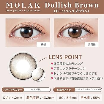 Amazon | [ 宮脇咲良プロデュース＆イメージモデルカラコン ] MOLAK