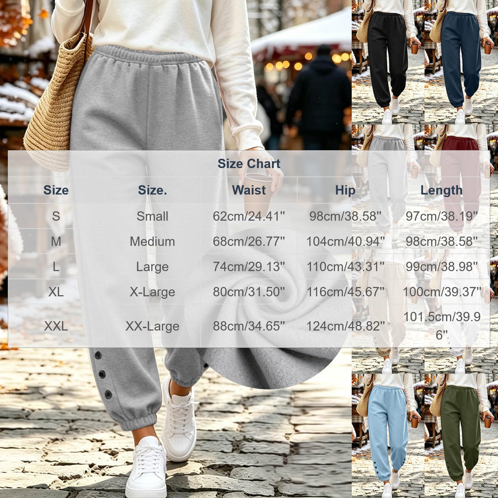 Pantaloni Tuta Donna Pantaloni a Gamba Larga con Elastico in Vita Pantalone Jogger con Coulisse Comodi Pantlone Cotone Morbidi Pant Baggy Tinta Unita Pants Lunghi per Allenamento Jogging Fitness