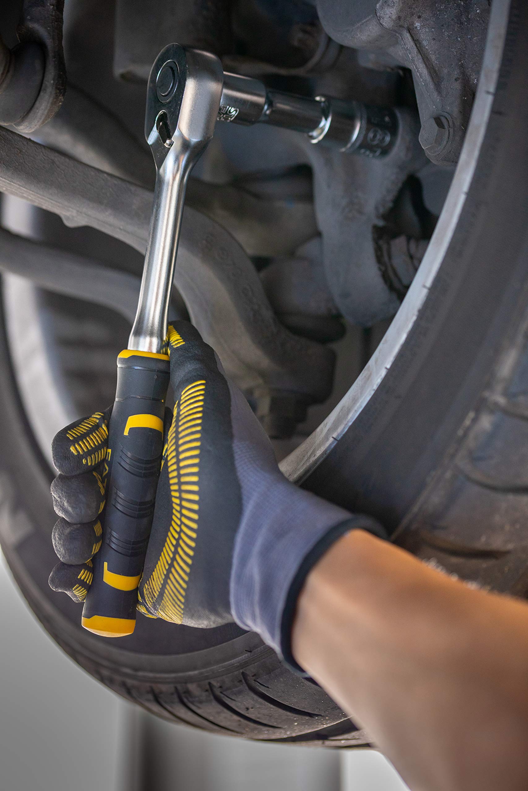 STANLEY FATMAX FMMT82681-0 Set cricchetto att. 1/2" con Chiavi a Bussola e inserti-21 pz, Nero, Coffret 21 pièces - FATMAX